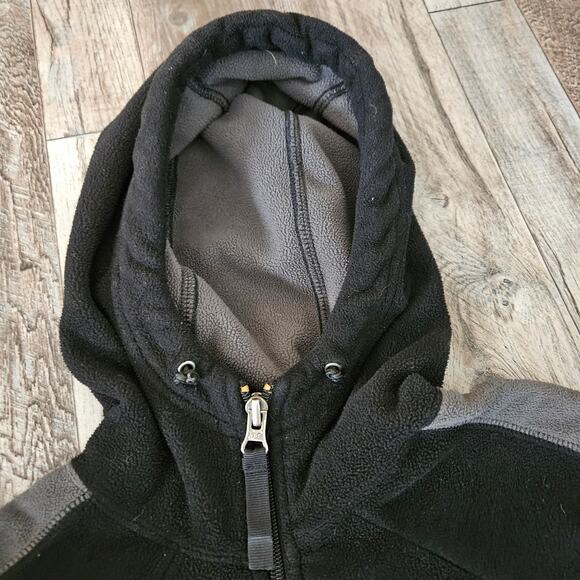 American Eagle Fleece Hoodie Womens Size Small Full Zip Sweatshirt Jacket Black - Picture 3 of 9